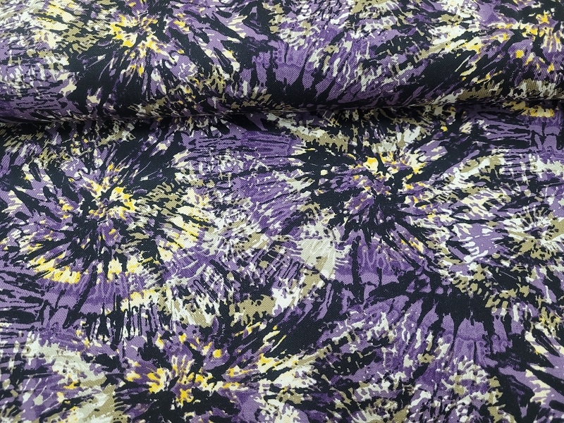 Viskose strech explosion print mauve